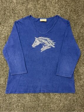 Indianapolis Colts Studded Long Sleeve V Neck Womens XL USA